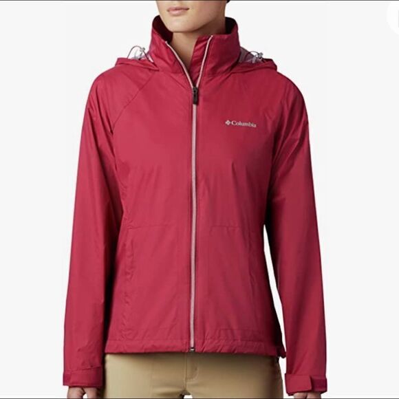 Columbia Women’s Switchback™ III Jacket hot pink packable rain wind jacket -S - Picture 1 of 13